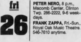 26+27/02/1988Royal Oak Music theater, Royal Oak, MI
